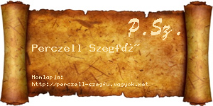 Perczell Szegfű névjegykártya